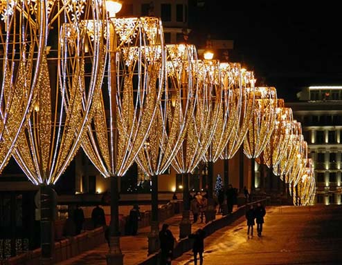 Новогодние консоли на столбы в Ростове-на-Дону